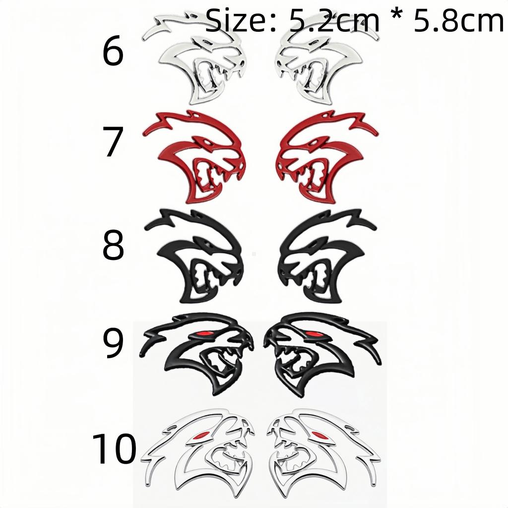 Leopard Head Badge Sticker Front Grill Side Fender Rear Trunk Emblem Decal Cars Accessories