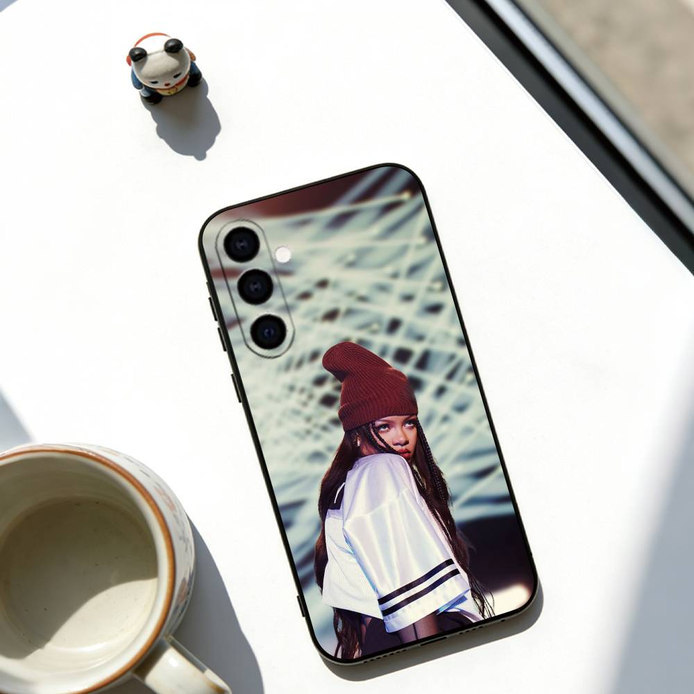 Чехол для телефона с изображением певицы Рианны, мягкий, черный, для Samsung Galaxy A73, A72, A71, A70, A53, A52, A51