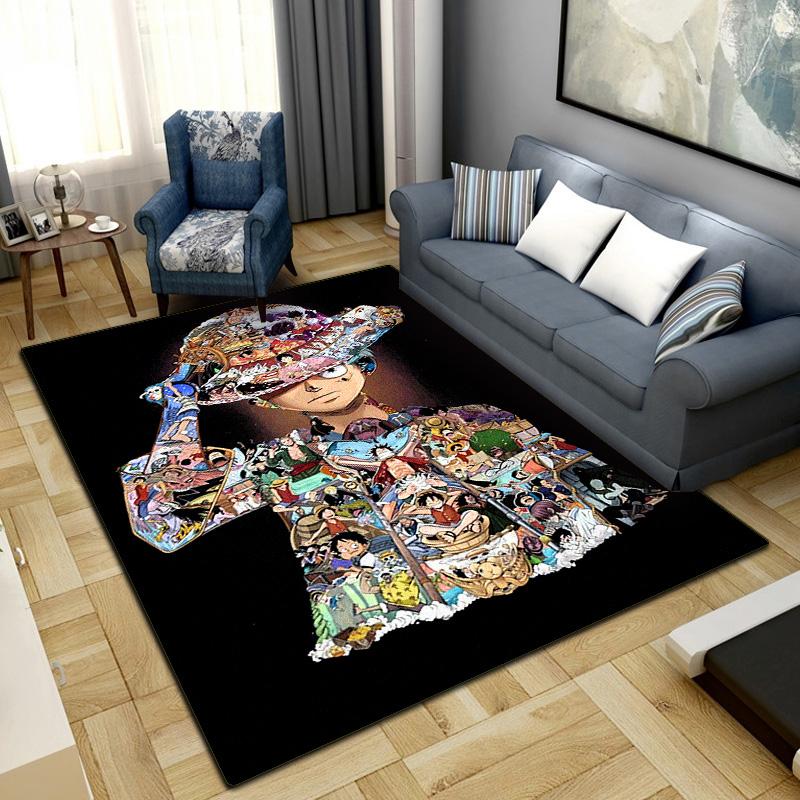 Anime One Piece Print Carpet Large Area Rug Non Slip Washable Floor Mat Bedroom Home Decor 164