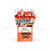 3D Pop Up Happy Father's Day Card for Men Dad Husband Grandpa Best Dad Award Greeting Gift Card from Son Daughter Wife