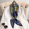 Women'S New Daily Commuting Long Silk Scarf With Printed Temperament Scarf, Summer Fashionable Versatile Decorative Diagonal Scarf