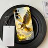 Stylish Eagle Golden     Phone Case For Samsung S25,S24,S21,S22,S23,S30,Ultra,S20,Plus,Fe,Lite,Note,10,Black Cover
