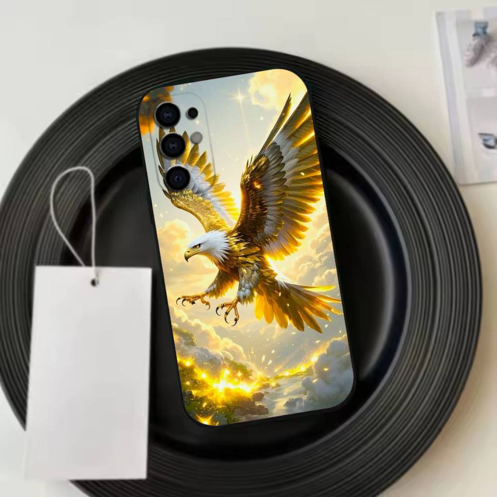 Stylish Eagle Golden     Phone Case For Samsung S25,S24,S21,S22,S23,S30,Ultra,S20,Plus,Fe,Lite,Note,10,Black Cover