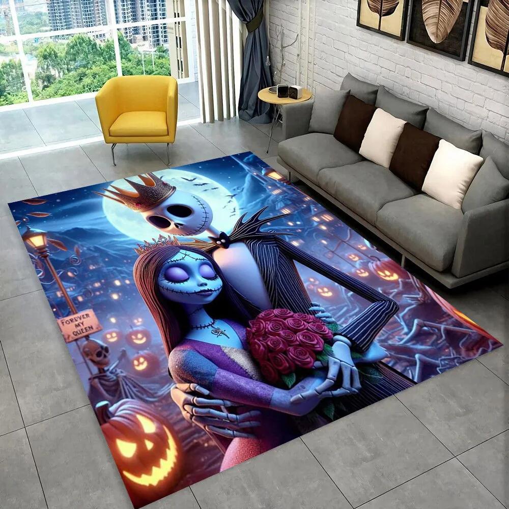 2025 Новый Рождественский Мультяшный Ковер The Nightmare Before Подарок для Спальни Гостиной Домашний Декор Дивана, Детский Декор Напольный Коврик