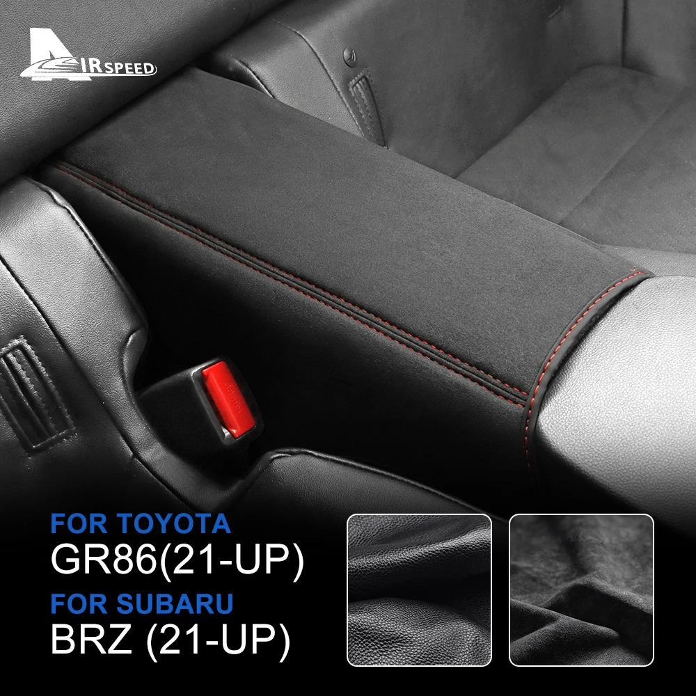 For Subaru BRZ Toyota GR86 2021 2022 2023 2024 Suede Armrest Box RHD LHD Leather Armrest Console Container Pad InteriorTrim