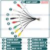 FR*2 FL*2 OUT Android Car Head Unit Multimedia Radio Stereo 20P RCA Cable Audio Video In/OUT Subwoofer With External Microphone