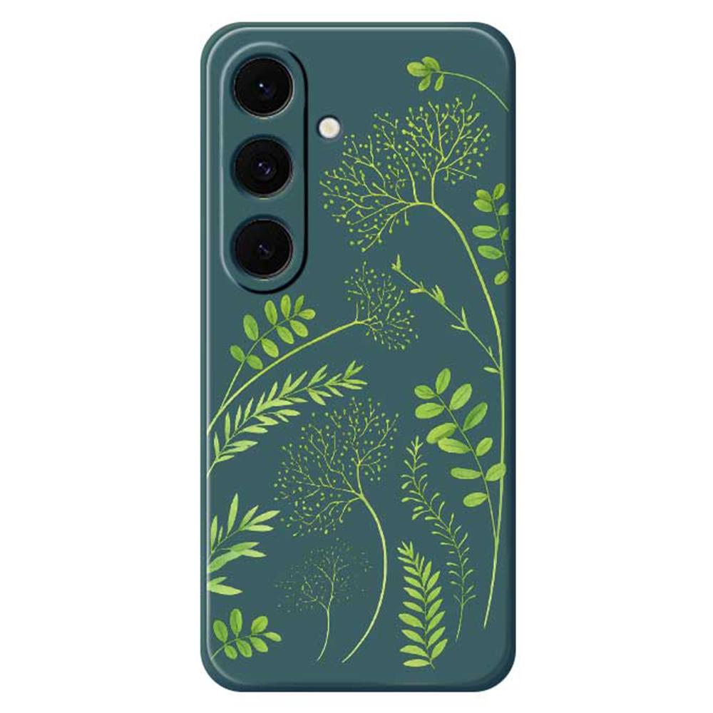 Чехол для Samsung Galaxy S25 FE с принтом в виде листьев, ТПУ задняя крышка для телефона с прямыми краями