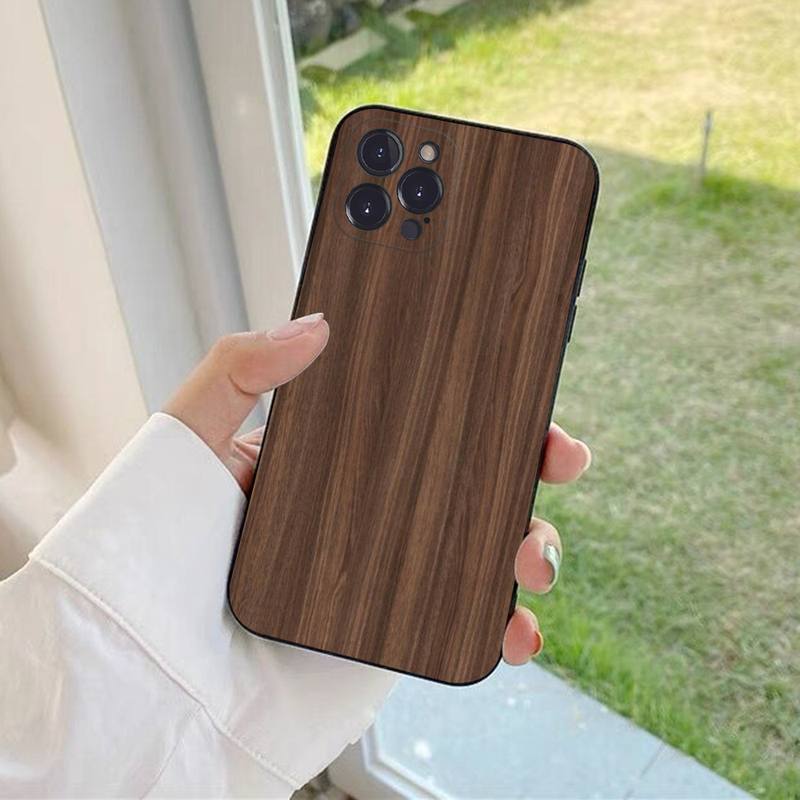 Carved Wood Phone Case For iPhone 13 Pro MAX 14 11 12 Mini X XS XR 6 7 8 Plus SE 2020 Soft TPU Cover