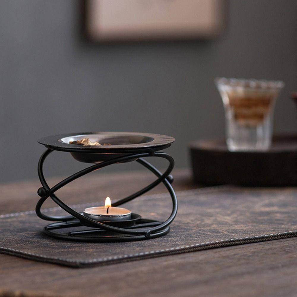 Creative Essential Oil Warmer Polygon Aromatherapy Burner Metal Incense Burner Yoga Practice