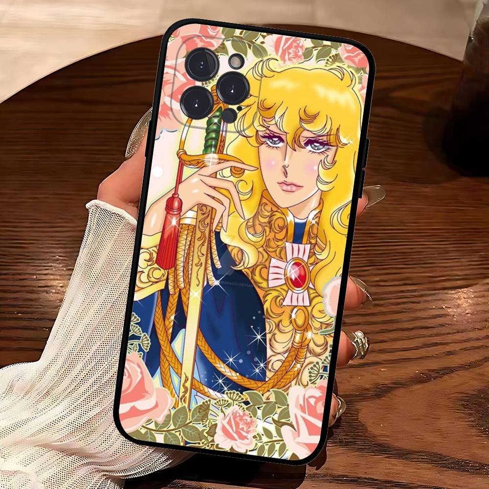 Классическое аниме Роза Версаля Чехол для телефона для iPhone 17 Air 16 15 14 13 12 11 Pro Max 16 15 14 Plus Мягкий чехол из ТПУ