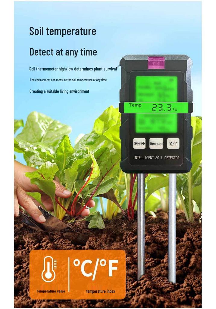 Soil Moisture, Light, pH, and Nutrient Tester for Plants