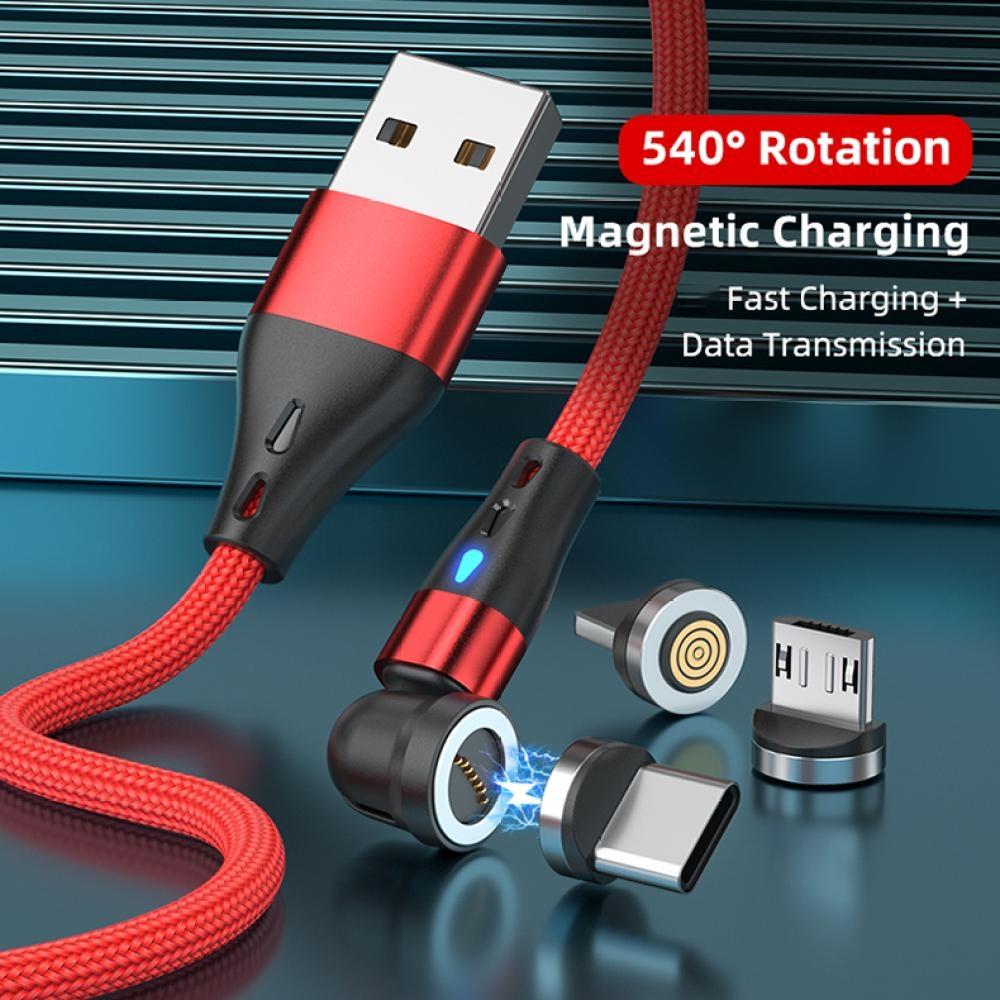 5A Магнитный кабель типа C для Samsung S21 Huawei P30 Магнитный провод для быстрой зарядки для iPhone Xiaomi Micro USB кабель для передачи данных