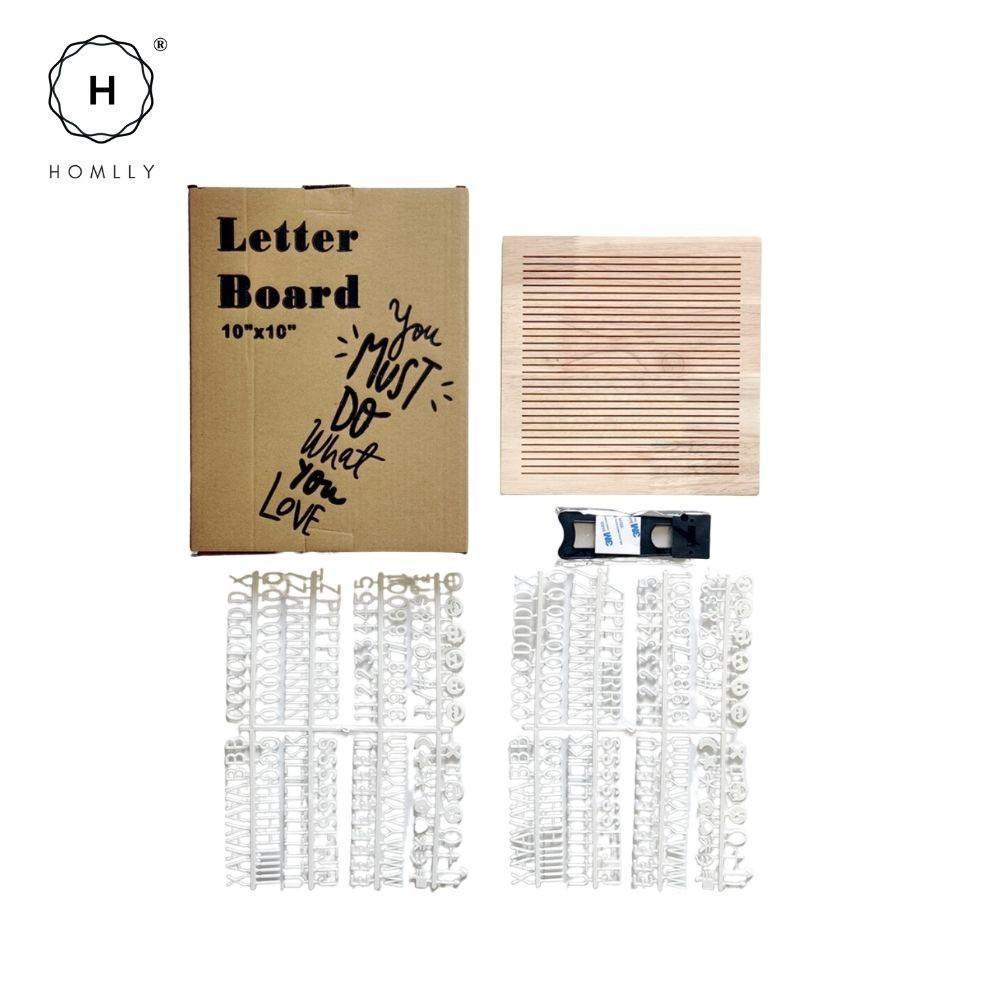 Homlly Full Oak Wood Letter Message Board