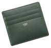 Компактный футляр для карт из телячьей кожи с кошельком для монет, изготовленный в Японии, натуральная кожа, подарок на день рождения, зеленый, 4432 [Cypris] для отца