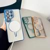 Роскошный чехол с покрытием для Samsung Galaxy S26 Ultra S25 S24 S23 FE S22 S21 Plus Ultra Note 20 10 Магнитный для Magsafe