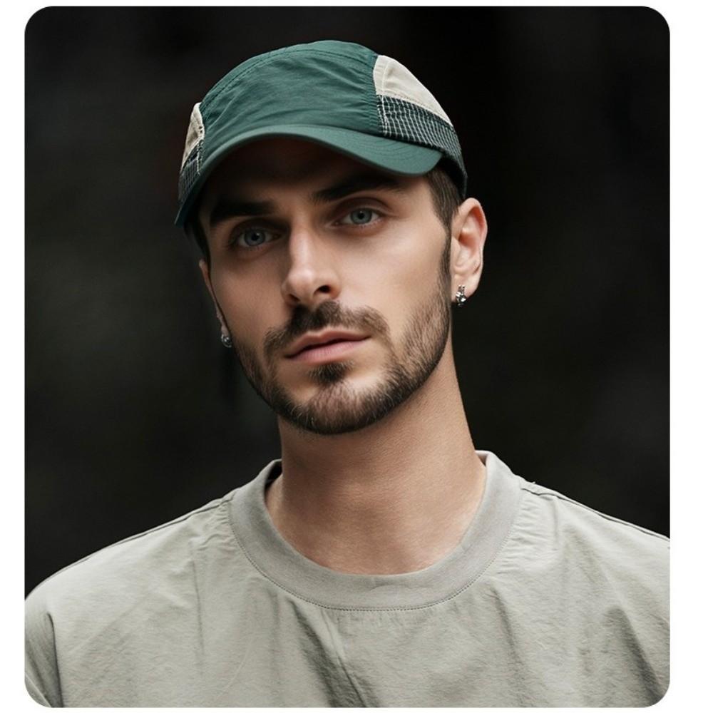 Quick-drying Flat Brim Hat Packable Cycling Sun Hat Casual Baseball Cap