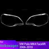 Крышка фар для Volkswagen VW Polo MK4 рестайлинг 2006-2010 Прозрачный корпус Передняя фара Стекло фары Отражатель