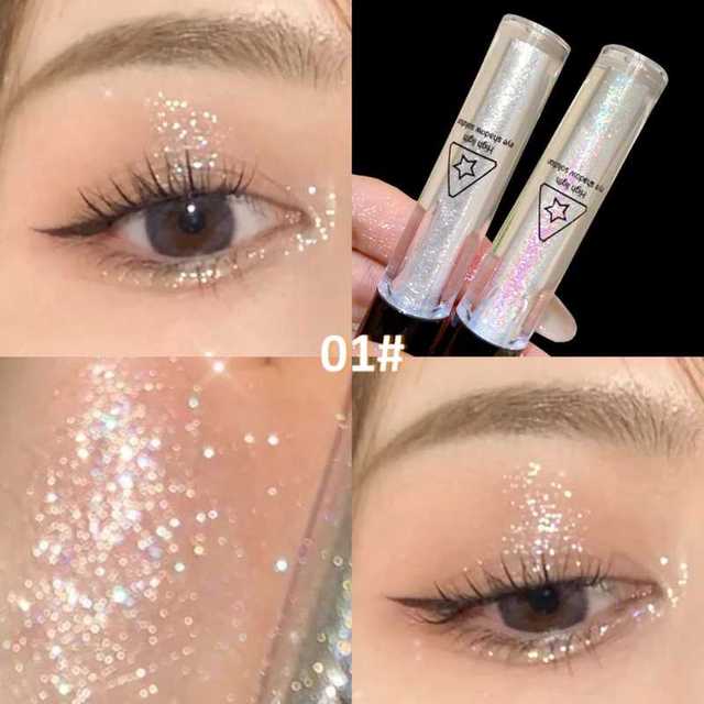 Алмазный мерцающий и блестящий водостойкий жидкий блестящий карандаш для глаз, тени для век, металлическая подводка для глаз, ручка для красоты глаз, вечерние макияж