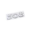 3D Glossy Black Chrome Silver Metal Logo Emblem Badge Decal Car Sticker for Peugeot 508 Car Accessories