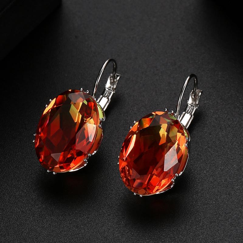 WWJ Уникальные разноцветные серьги-гвоздики с кубическим цирконием