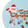 Christmas Cross Stitch Kit with 20cm Embroidery Hoop for DIY Crafting