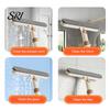 Multifunctional Window Brush Screen Cleaning 3 in 1 Glass Wiper with Dust Remover Retractable Wand Built-in Crevice Swiveling Head Multi-Surface
