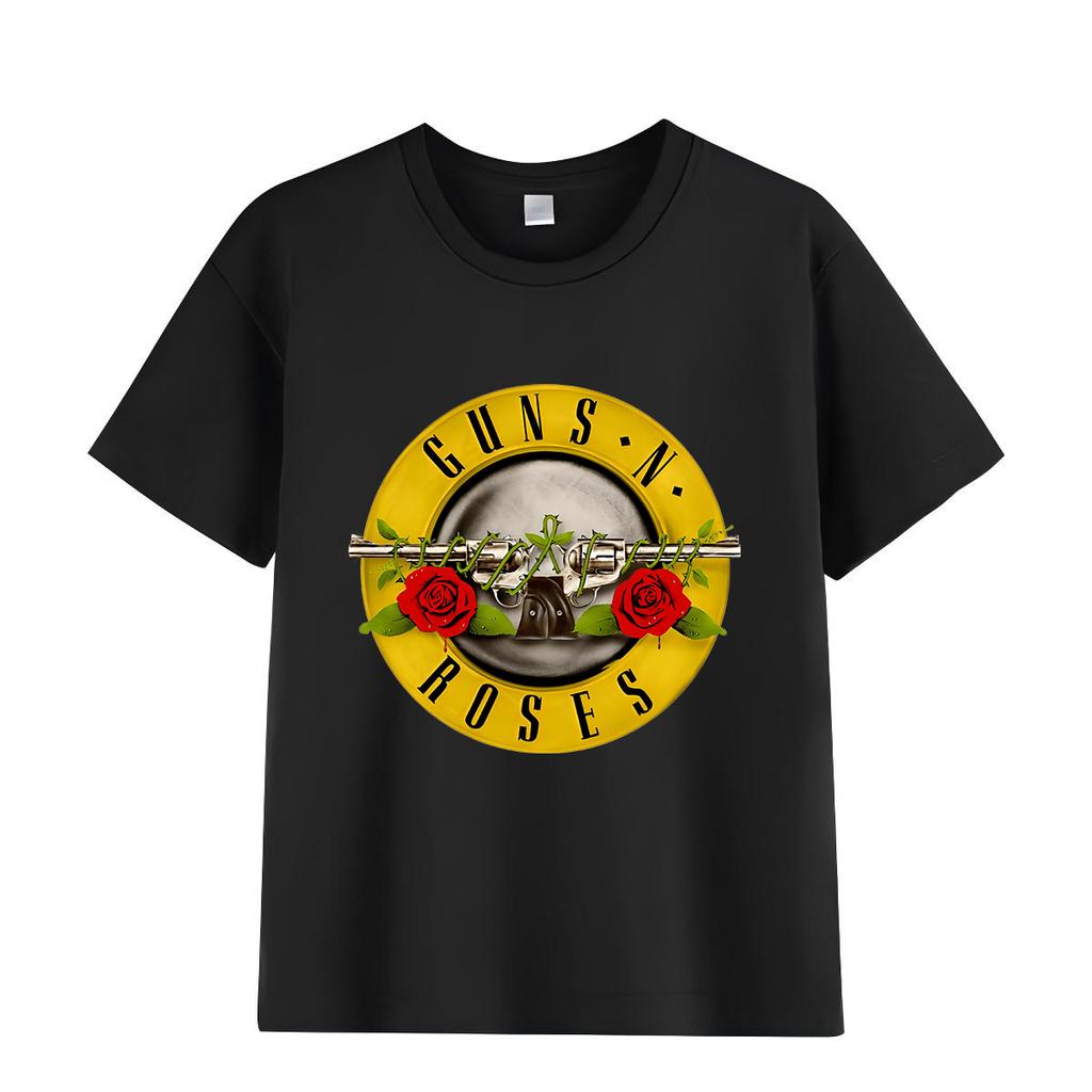 Модная детская футболка с принтом Rock Band Gun N Roses, одежда для девочек, летняя хлопковая футболка с коротким рукавом для мальчиков, детская одежда