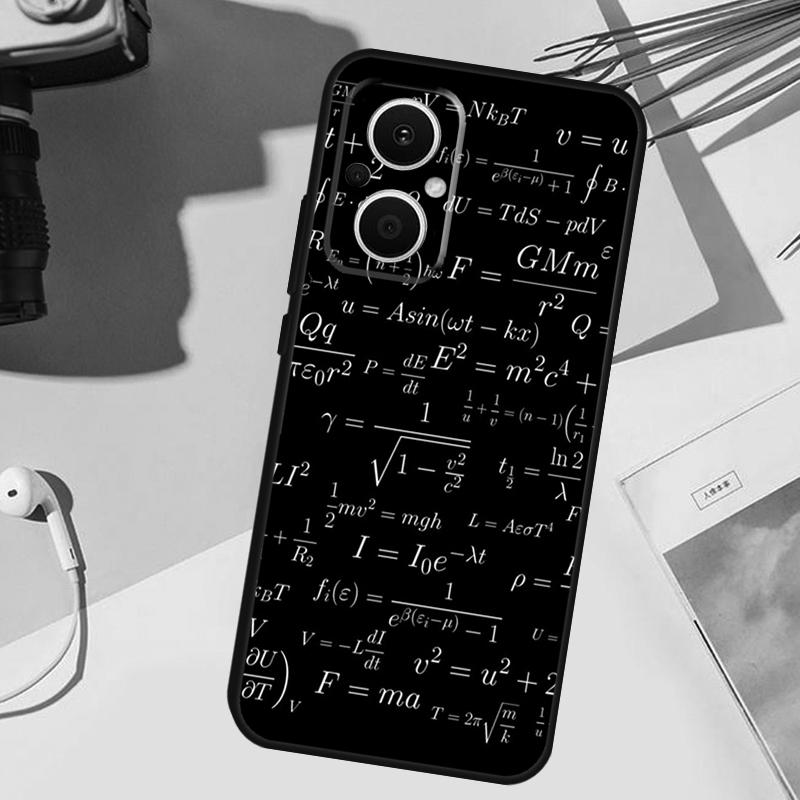 Чехол-обложка с формулами по физике, науке, математике для OPPO Reno 12 F 13F 14F 11F 10 11 13 14 Pro 7 8 Lite OPPO Find X9 X5 X6 X8 Pro