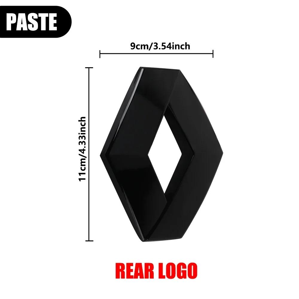 Hub Caps For Renault Koleos Kadjar Captur Megane Talisman Espace Clio Zoe 1pcs 3D Styling Car Front Hood Emblem Rear Trunk Badge