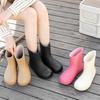 Women's Fashionable Anti Slip Midsole Rain Shoes Rain Boots Waterproof Shoes Rubber Shoes