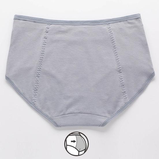 Женские менструальные трусы с карманом однотонные больших размеров мягкие с эффектом лифтинга ягодиц со средней посадкой бесшовные эластичные непромокаемые трусы для периода менструации