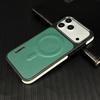 Деловой кожаный магнитный чехол для телефона For For Iphone 16 1 17Pro Max 14 13 For Беспроводная зарядка Ударопрочный Матовый задний чехол
