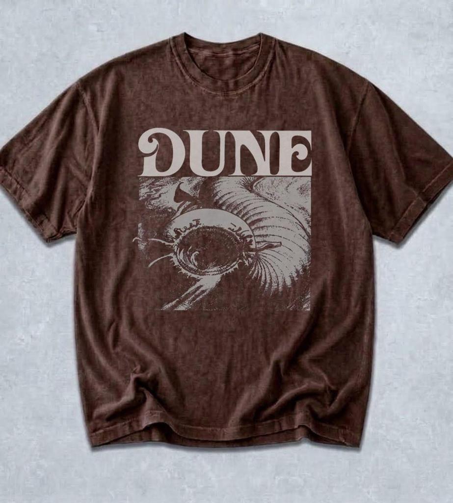 Мужская футболка Dune 90-х, винтажная, стираная, хлопок, унисекс, с принтом