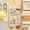 Подвеска для хранения серег и ожерелий, большой вместимости, простая установка, многоцелевая, настенный держатель для заколок и ободков