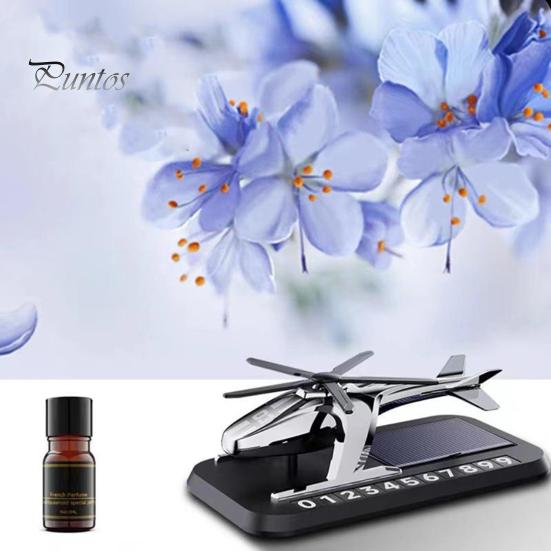 Вращающийся ароматерапевтический освежитель воздуха для автомобиля на солнечной энергии с номером телефона в форме вертолета, диффузор эфирных масел, украшение интерьера