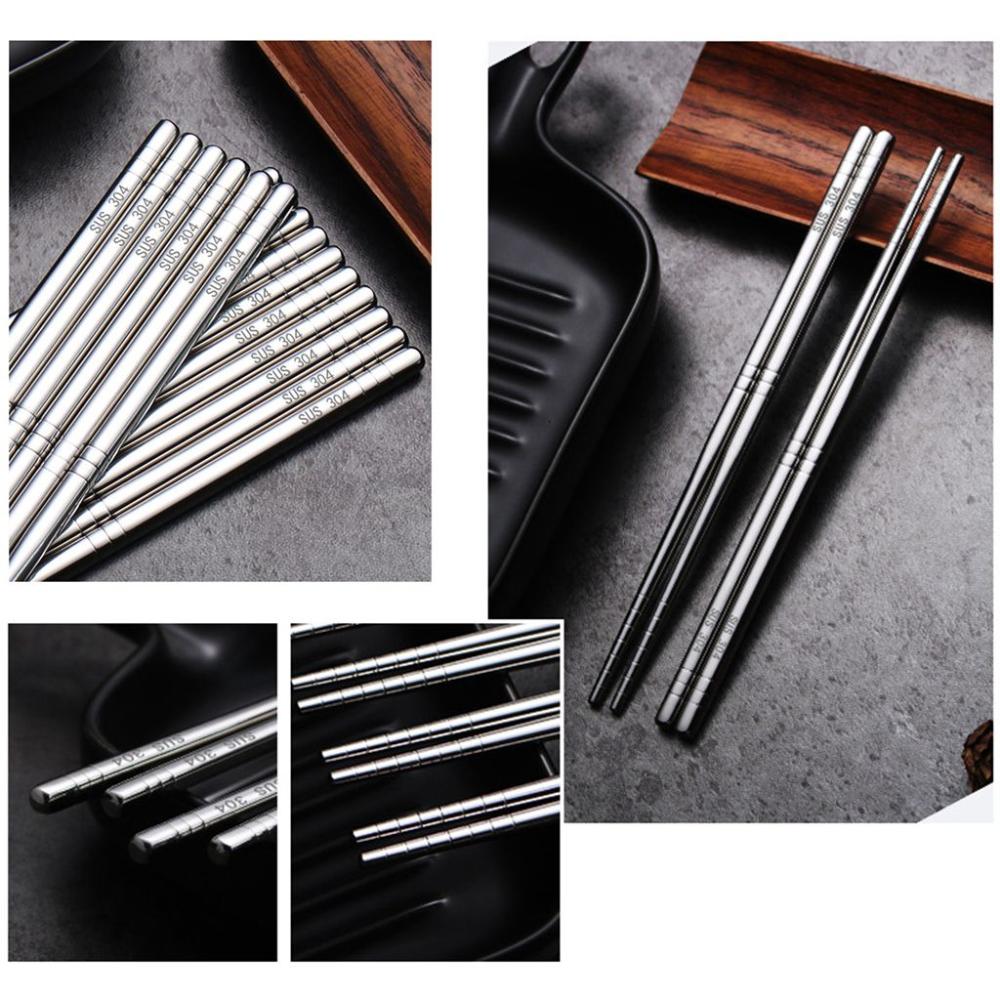Home,Restaurant Non-slip High Temperature Kitchen Accessories Tableware Chopsticks Metal Chopsticks