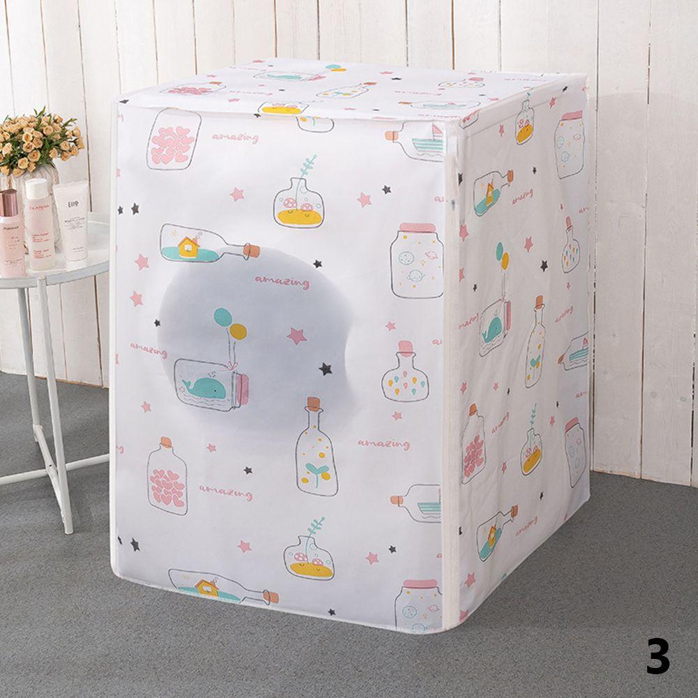 Cartoon Dustproof Waterproof Protective Jacket Sunscreen Washer Dryer Case Washing Machine Cover