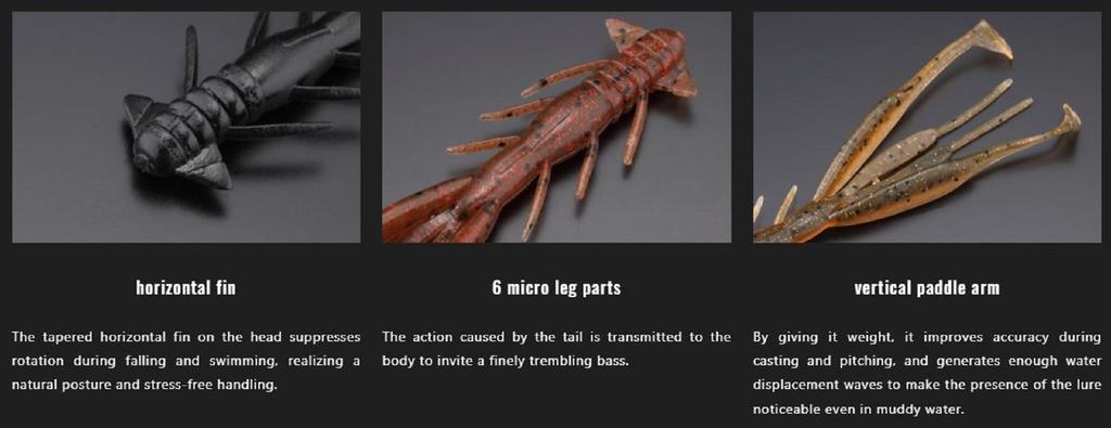 Jackall Мягкая приманка Jimmy Shrimp 3 дюйма Gasagasa Suziebi (0203)