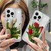 Чехол для телефона с цветком тюльпана для iPhone 11, чехол для iPhone 14 Pro Max 13 12 Pro Max XR XS Max X 7 8 14 Plus SE, противоударный прозрачный чехол