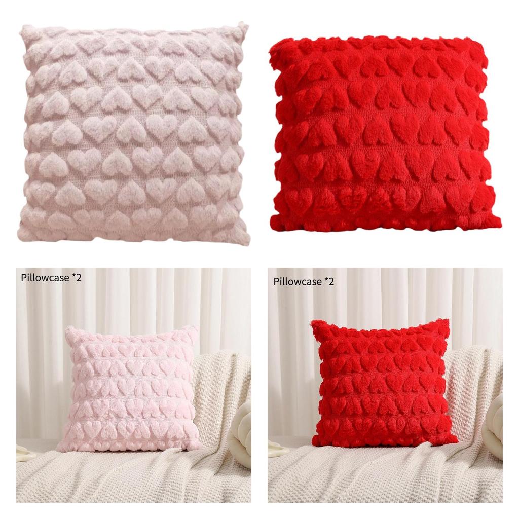 2Pcs Plush Pillow Covers Multipurpose Compact Supplies Pillowslip Throw Pillow Cover for Bed Bedroom Living Room Chair Couch