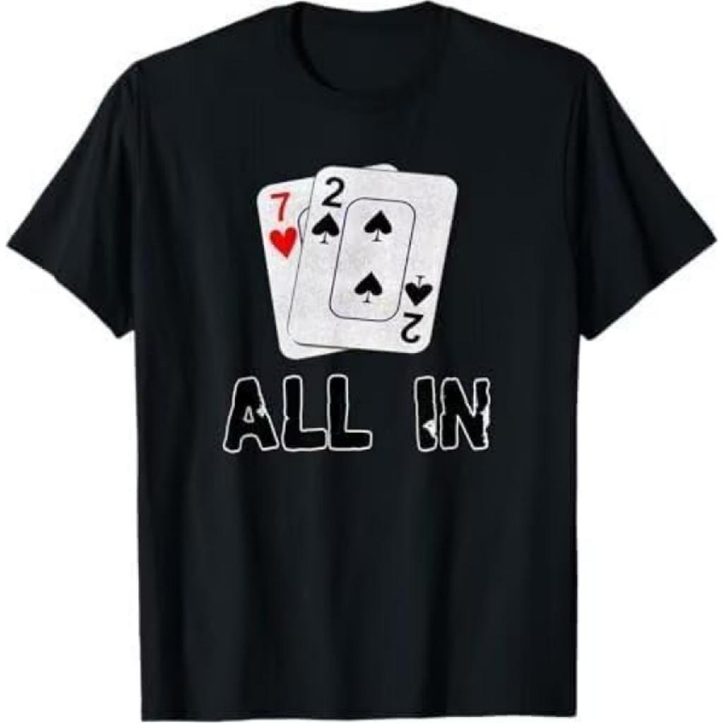 Hold Em Shove 7 2 Смешная футболка для покера