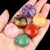 1Pc Energy Natural Stone Small Feet Crystal Carving Ornament Decoration, Reiki Healing Crystal Gemstone Home Decor for Halloween Unique Gifts 25x23mm