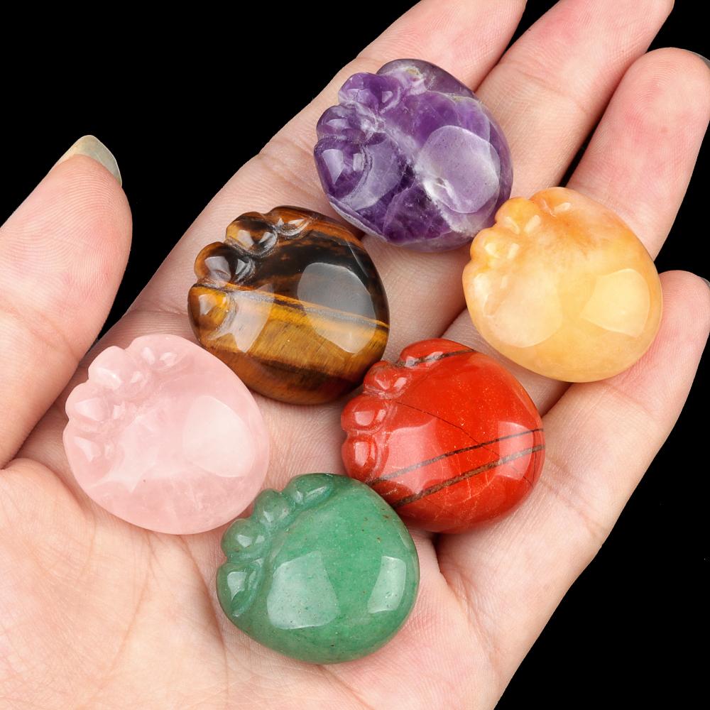 Lovely Ornaments Natural Stone Little Girl's Foot Decorative Ornament Lucky Gift Spiritual Jewelry Size 25x23mm