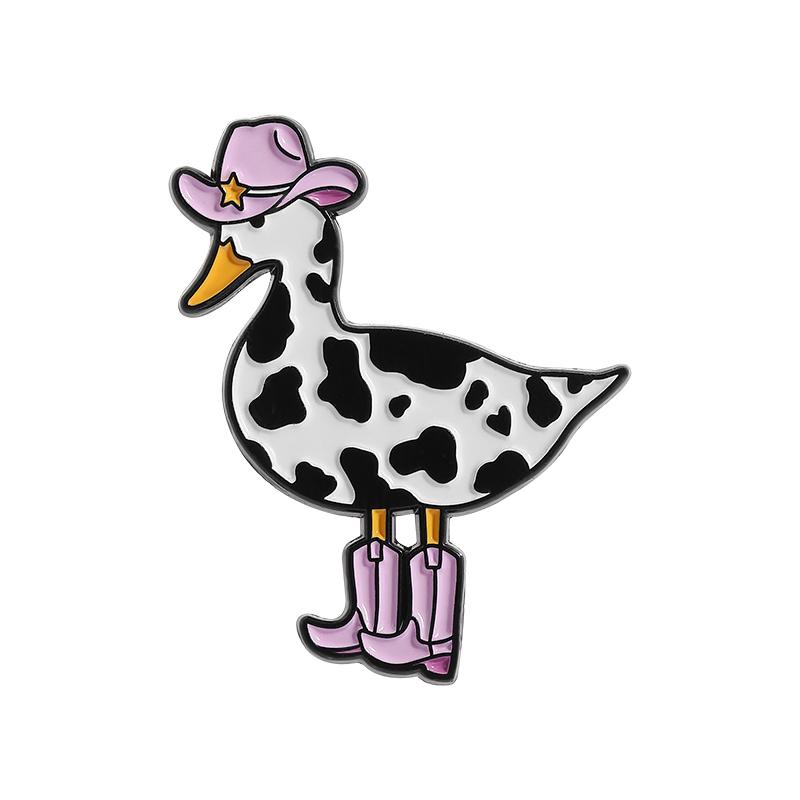 5-7PCS/SET Enamel Pins Custom Silly Goose Club Brooches Lapel Badges Clothes Animal Jewelry Gift for Friends