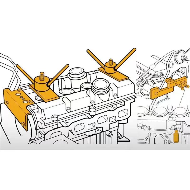 НОВЫЙ инструмент для фиксации выравнивания распредвала и коленчатого вала для двигателей Volvo S40 S60 S70 S80 S90 XC60 XC90 Набор инструментов для фиксации двигателя