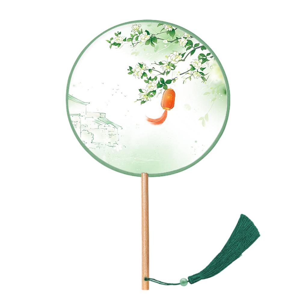 Веер в китайском стиле, тушь, живопись, древний китайский стиль, китайская свадьба с подвеской, ручной круглый шелковый веер с кисточками