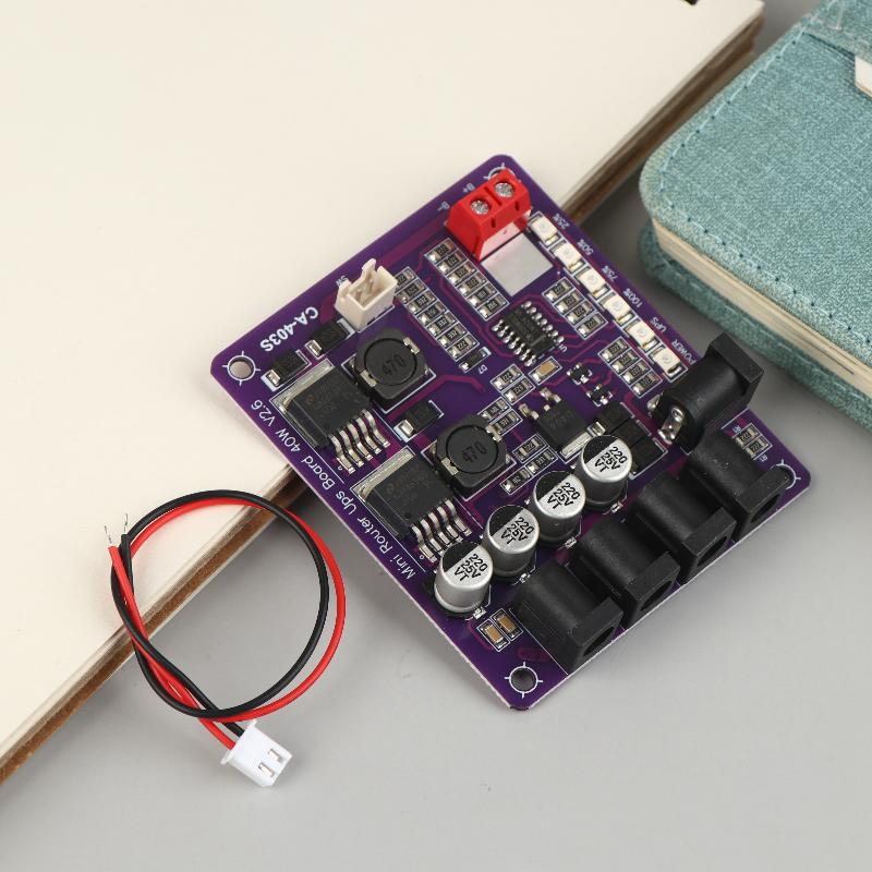 Ca-403S Мини-модуль бесперебойного питания 40 Вт 12,6 В Плата зарядки аккумулятора Плата источника питания ИБП с 4-канальным выходом