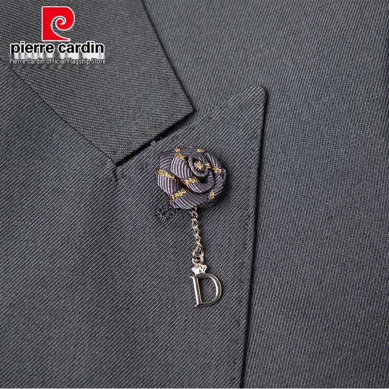 Pierre Cardin Мужской приталенный костюм-двойка из смесовой шерсти