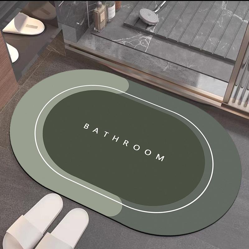 Nordic Wind Bathroom Diatom Mud Moisture-wicking Mat Non-slip Quick Dry Durable Washroom Foot Mat Home Bathroom Mat