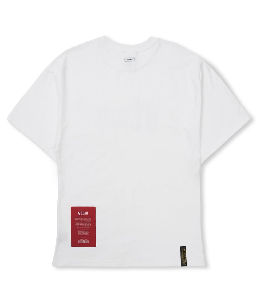STIGMA Футболки Semi-Oversized с эффектом размытия Stgm Белые